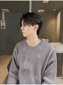 センターパート デザインカラー グレーアッシュ