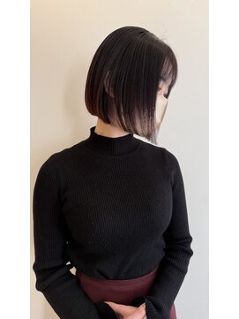 ヘアープレイス ヴィブ(hair place VIVE) 当店自慢の縮毛矯正で切りっぱなしボブ可愛さアップ！