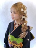 振袖サイド編み下ろし