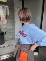 ソユ(so⊆)&nbsp;デザインピンクベージュカラー×レイヤーボブ