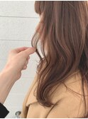 【山口圭亮】オレンジブラウン ニュアンスロング