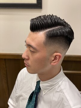 ヒロギンザバーバーショップ 神楽坂店(HIRO GINZA BARBER SHOP) クラシックサイドパートスタイル/ビジネス/バーバーショップ