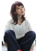 20代30代40代50代ひし形デジタルパーマエアリーミディ黒髪