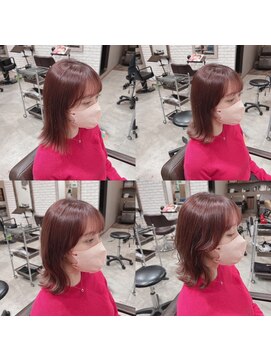 ディッシュ 五反田(dish) 韓国くびれヘア/ピンクベージュ/4種類スタイル☆五反田美容室