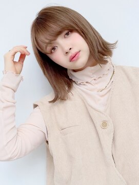 ウルカ 川口店(ulQua) 黒髪ココアベージュボブウルフグレージュカラー