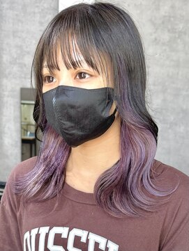 サクラ オモテサンドウ(SAKURA) 色落ちが綺麗な隠せるインナーラベンダー　くびれ巻き　表参道