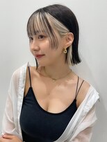 トルネード(TORNADO) 韓国風インナーカラー 切りっぱなしボブ フェイスレイヤー M0906