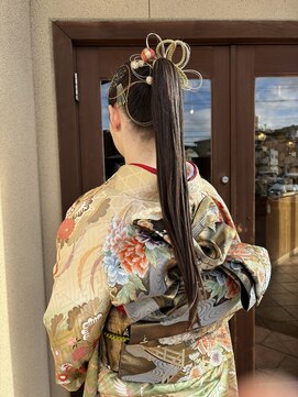 ラパンセベージュ(LA PENSEE BEIGE) LA PENSEE / beige 田川 / 成人式ヘアセット/ポニーテール