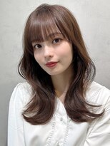 ★くびレイヤーセミディシアカラー姫カットダークアッシュ