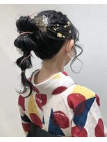卒業式ヘアセット×袴着付け♪yu