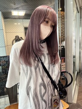 ヘアーアンドメイク ビス(HAIR&MAKE bis) ブリーチ◎くすみピンクラベンダー【多田華歌】