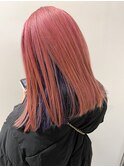 インナーカラー　ピンクカラー　バイオレット　ケアブリーチ