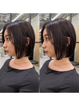 ロンドプロフィール 浦和(Lond profil) イメチェン　ボブ　外ハネボブ　美髪　ホワイトブロンド　韓国