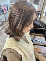 ルチア ヘア ステラ 京都店(Lucia hair stella)&nbsp;くびれボブ/ミルクティーベージュ/学割U24/京都/河原町