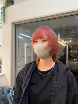 アプリ 南浦和(appri) ダブルカラー/ピンクオレンジ/ウルフカット/浦和/南浦和69