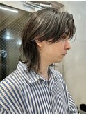 センターパートニュアンスパーマ