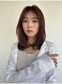 シースルーバングミディアムレイヤーカットp1戸田公園20代30代