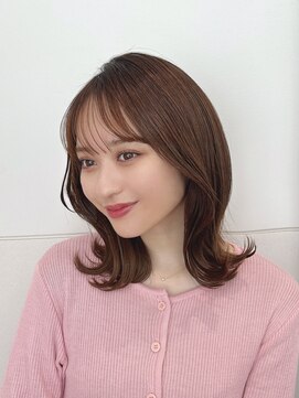 リブランド 銀座(REBRAND) ミディアムくびれワンカールレイヤーウォームブラウン