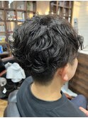 MEN’S HAIR/サーフカール/刈り上げセンターパート/印西市