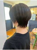 イメチェン/ピンクベージュ/アンブレラカラー/前髪/蟹江