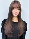 髪質改善縮毛矯正◎韓国風レイヤー×艶髪ストレート春カラー