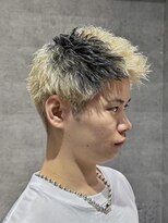 バーバーハウス ラヴィ 阿佐ヶ谷店(Barber House Lavie)&nbsp;ナチュラルショート×ブリーチ2回