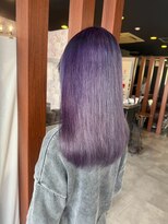 エイム ヘア デザイン 町田店(eim hair design) バイオレットピンク/透明感カラー/ハイトーン/ストレートミディ