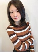 モテ髪つやストレート/カット+ストレート+カラー