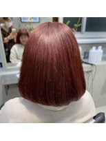 テトヘアー(teto hair) 赤髪　ボブ　レッド系カラー　赤