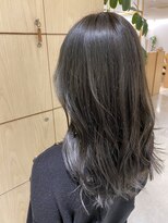 アドラーブル 万代店 (adorable)&nbsp;【韓国風ヘアー】暗髪でも重すぎないネイビーグレー♪10代