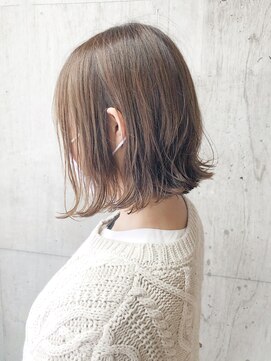 シスタ(SISTA) 【SiSTA】田中切りっぱなし外ハネワンレンボブロブパーマ