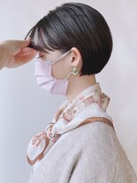 モリオフロムロンドン 原宿本店(morio from London)&nbsp;【morio 原宿】大人可愛い　黒髪　丸みボブ　切りっぱなし