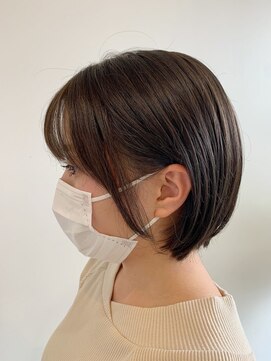 アドラーブル 長岡リップス旭岡店(adorable) 前下がり丸みショートウルフ ウルフレイヤー 小顔 20代30代