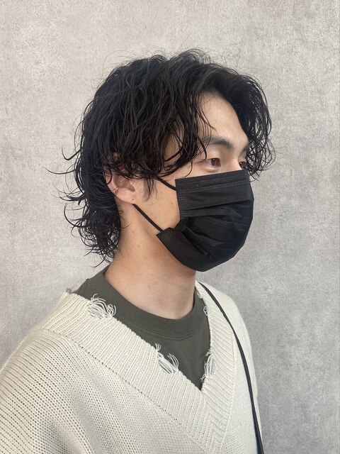 【 Blowfy 】韓国 ゆるパーマ 黒髪