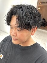 メンズココ 清澄白河店(MENS COCO)&nbsp;センターパートツイストスパイラルパーマ刈り上げメンズパーマ