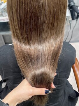 フォンド 津田沼(fond.) 切りっぱなしボブ/エアリーロング/美髪/ピンクブラウン/津田沼