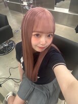 ペレ 栄店(PELE) デザインカラー/レイヤーカット/ウェットヘア/オリーブベージュ