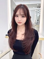 マウル 栄(MAEUL)&nbsp;レイヤーカット　韓国ヘア　ピンクカラー　縮毛矯正　ストレート