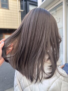 ラレイ ハラジュク(Lalei harajuku) 【白石】ブリーチなしベージュカラーシアーカラー原宿