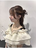 結婚式お呼ばれハーフアップアレンジ