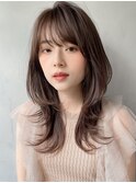 ★艶感イメチェン外ハネボブ斜めバングサイドバング#342f0406