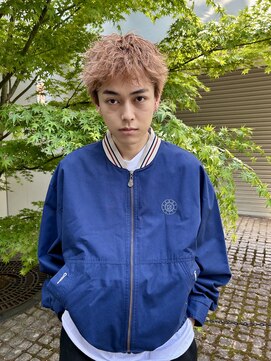 ヒュージ 表参道(huge) ハイトーンショート/オレンジベージュ/スパイキーショート