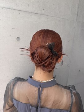 アチーブ ヘア デザイン(achieve hair design) お呼ばれヘアセットお団子ヘアカチモリスタイルハイトーン