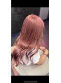 ブリーチあり！ピンクベージュカラー