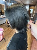 ウルフカット×オリーブグレージュ