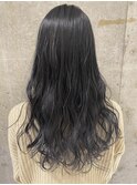 ブリーチなしブルーブラックカラー