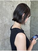 栄黒髪垢抜け外ハネボブヘア