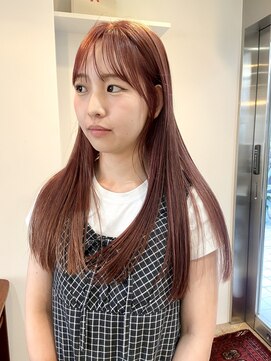 パープル(PURPLE) ピンクカラー/ダブルカラー/ロングヘア