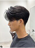 毛流れセンターパートニュアンスパーマカルマヘアメンズパーマ