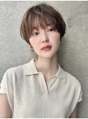 ☆【春日】オリーブグレー/ショート/顔周りレイヤー/髪質改善30